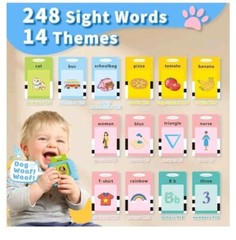 Toddler Toys Talking Flash Cards Learning Educational Montessori 248 Sight Words
