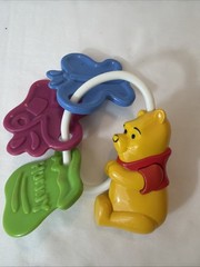 Disney Winnie The Pooh & Friends Soft Rubber Baby Teether Ring – Vintage