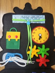 Montessori Felt Cartoon Dressing Learning Board for Toddlers – Tiger Model
