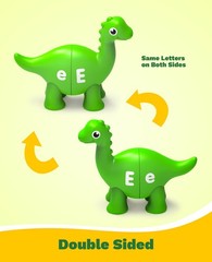 Edumoteso 26PCS Dinosaur Alphabet Learning Toys for 18M+, Montessori Educatio…