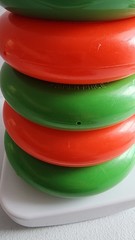 FISHER-PRICE Brilliant Basics Rock-a-Stack Base Ring toddler Christmas Color
