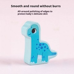 10 Pcs Wooden Puzzles for Kids Ages 1-3, Colored Dinosaur and Egg Pairing Toys`