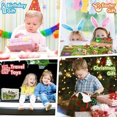 Montessori Wooden Sensory Toddler Toys: Toy for 1 Year Old Boys Girls Birthday