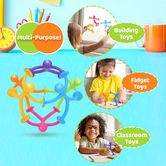 Humanoid Suction Toys 4-Pack Silicone Sensory Bath Toys for Kids Strong Suction