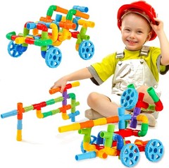 STEM Building Blocks Toy for Kids, Educational Toddlers Preschool Brain Toy Kit,
