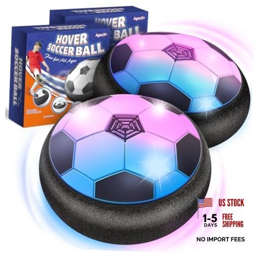 2 Pack Hover Soccer Ball Toys Gifts for 5, 6,7, 8-12 Year Old Boys, 2 Packs