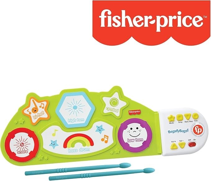 Bendy Band Roll Up Drum Set Develops Motor Skills 3+ Years by Fisher Price