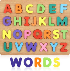 Alphabet Puzzle, Wooden Puzzles for Toddlers 3 4 5 Year Old, ABC Letter Puzzle,
