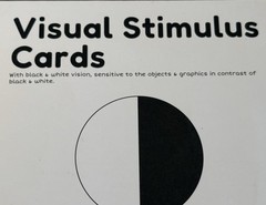 Infant VISUAL STIMULUS CARDS 2-Sided Black/White 5” Cards~Ages 0-3 Months JOSKET