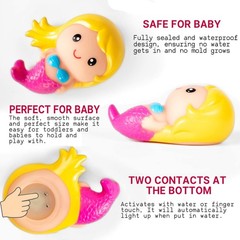 Bath Toys for Toddlers Baby 8 Pack Light Up – Small, Multiple Colors