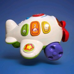 VTech Fly and Learn Airplane Toddler Toy Pull Toy Music Lights Sounds EUC Tested