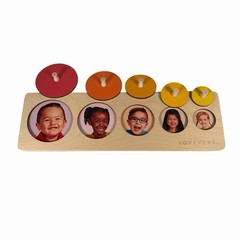 Lovevery Circle of Friends Puzzle, Wood, Babbler Kit 13-15 months Montessori Toy