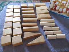 Playskool Natural Wood Toy Building Blocks Set – 36 Blocks 1978 – Ages 1 1/2 – 5
