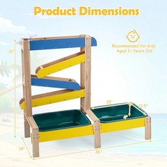 Wooden Sand Water Table For Toddlers Montessori Sensory Play Activity