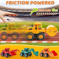 Construction Toys for 3 Years Old Boys Girls Kids, Friction Powered
