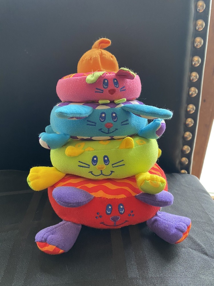 Tomy Lamaze SO CUTE! Baby Animals Stacking Rings Plush Developmental Toy