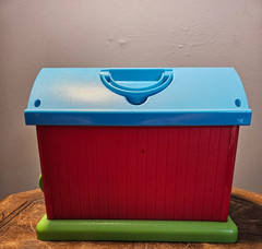 Infantino Barn Shape Sorter Toy – Missing “C” and Blue Triange