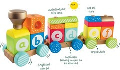 Early Learning Centre Wooden Stacking Train Hand Eye Coordination 15 Blocks