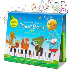 HEEPUEW Toddler Toys Piano Keyboard with Book – Educational Miniature, Green