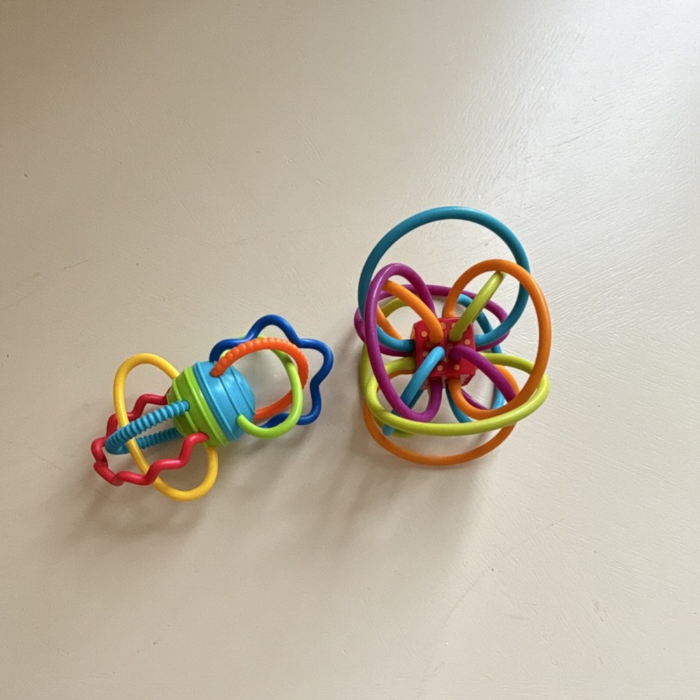 Manhattan Toy Winkel Rattle Set Multicolor Sensory Motor Hand-Eye Skills