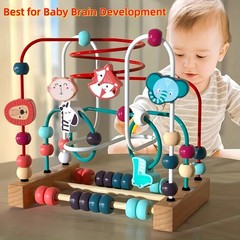 Super Bead Maze Wood Shapes twist wire puzzle toy baby infant toddler kid child