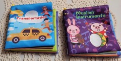 8 Handmade Soft Colorful Mini Books For Babies & Toddlers. Rustled. 4″ X 4″ WOW