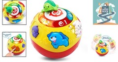 Multicolor Wiggle & Crawl Ball for Babies, Interactive, Lights & Sounds