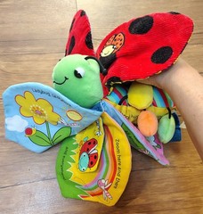 Soft Play Ladybug Baby Story Book Developmental Crinkle Plush Stuffed Toy