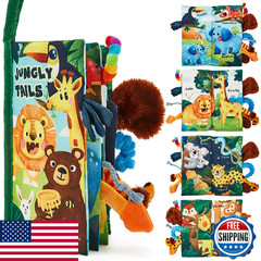hahaland Baby Books 0-12 Months Soft Cloth Tummy Time Sensory Toy Gifts Boy Girl