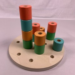 Lovevery – Wooden Stacking Pegboard, from Adventurer Play Kit 16-18 Months