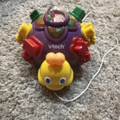 VTech Pull Along Turtle Activity Toy, Alphabet Theme, Multicolor, Motor Skills