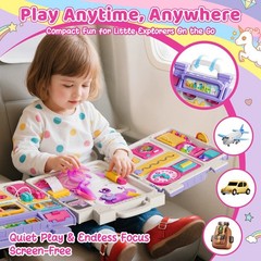 Nicella Busy Board Montessori Toy for 1 Year Old Girls – 56-in-1 Early Learning