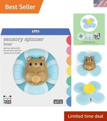 Portable Sensory Spinner Bear: Spin, Chew & Rattle for Toddlers 6-24