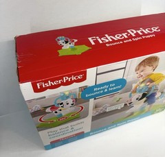 Fisher-Price Bounce and Spin Puppy Stationary Ride-On Toddler Learning Toy NEW
