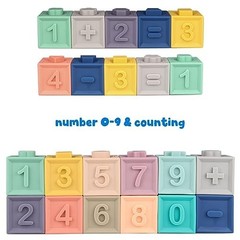 Soft Stacking Blocks for Babies – Sensory Montessori Toys for Toddlers 6-36 Mont