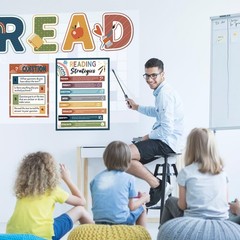 Colarr 13 Pcs Boho Reading Posters for Classroom Decorations Reading Strategi…