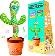 Dancing Talking Cactus Toy with Adjustable Volume, Interactive Cactus Baby Toys
