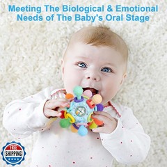 Baby Montessori Sensory Toys for 0-6 6-12 Months, Baby Teether Teething Toys