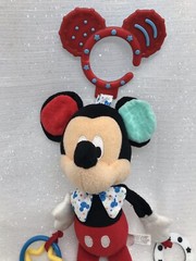 Disney Baby Mickey Mouse On The Go Pull Down Activity Toy, 14″ Stroller Crinkle