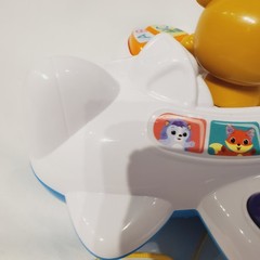 Vtech Soar & Discover Airplane Interactive Pull Toy Bear Pilot Music Lights