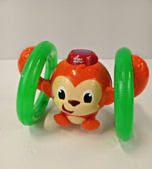 Musical Light-Up Monkey Toy with Rolling Wheels – Interactive Sound & Motion Bab