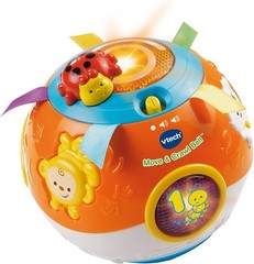 VTech Move & Crawl Baby Ball Orange Motorized Musical Learning Toy Lights Sounds