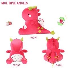 Cute Dragon Fruit Dinosaur Plush Dino Stuffed Animal Plushies 10 inch Red B