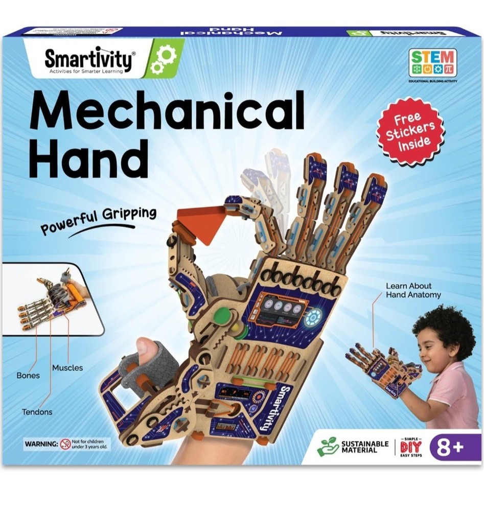 smartivity Robotic Mechanical Hand STEM Toy for Kids 8-14 Years Old