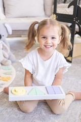 2-in-1 Shape Sorter Puzzle – Montessori Wooden Educational Toy for Toddlers 1