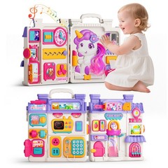 Nicella Busy Board Montessori Toy for 1 Year Old Girls – 56-in-1 Early Learning