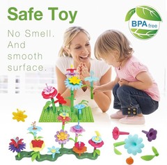 Vibrant Flower Garden Building Toy – 153 Pieces of STEM Fun for Little Girls