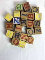 Educational 22 Wood Alphabet & Number Blocks, ABC Toy for Toddlers.