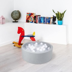 Small Memory Foam Ball Pit for Kids, Soft Ball Pool Round Ball Pit for Toddle…
