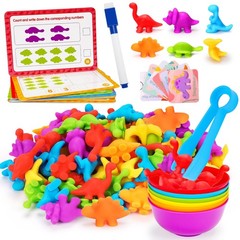 Counting Dinosaurs Montessori Toys for 3 4 5 Years Old Boys Girls Toddler Man…